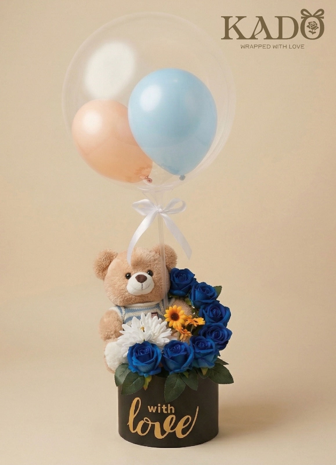 Cute blue bear balloon