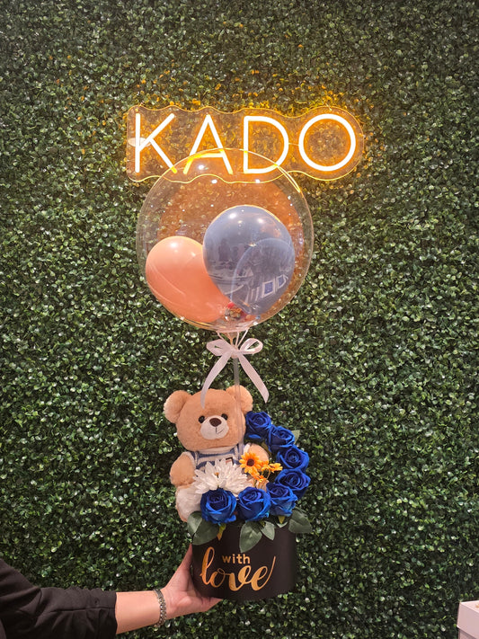 Cute blue bear balloon